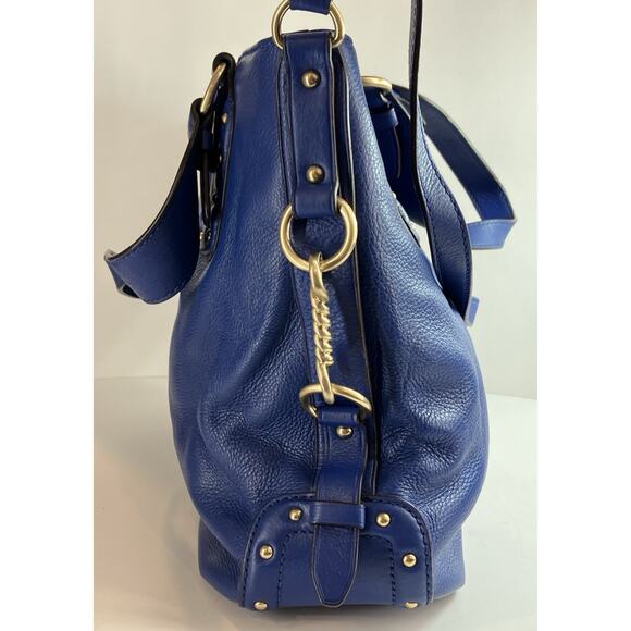 Michael Kors Large Blue Handbag With Crossbody Strap - Picture 14 of 15